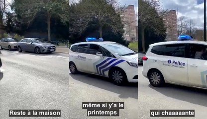 Coronavirus : une patrouille de police crée le buzz pendant le confinement