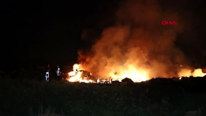 ANTALYA Çöp dolu alanda yangın korkuttu