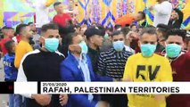 رقص فلسطینی‌ها با ماسک یک روز پیش از ممنوعیت برگزاری مجالس جمعی