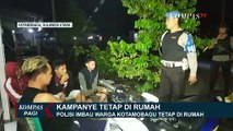 Polisi Hampiri Warga Imbau Untuk Tetap di Rumah