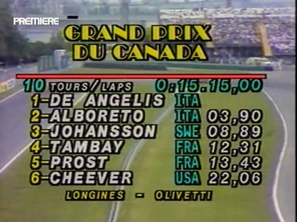 F1 Classics 1985 Grand Prix Canada