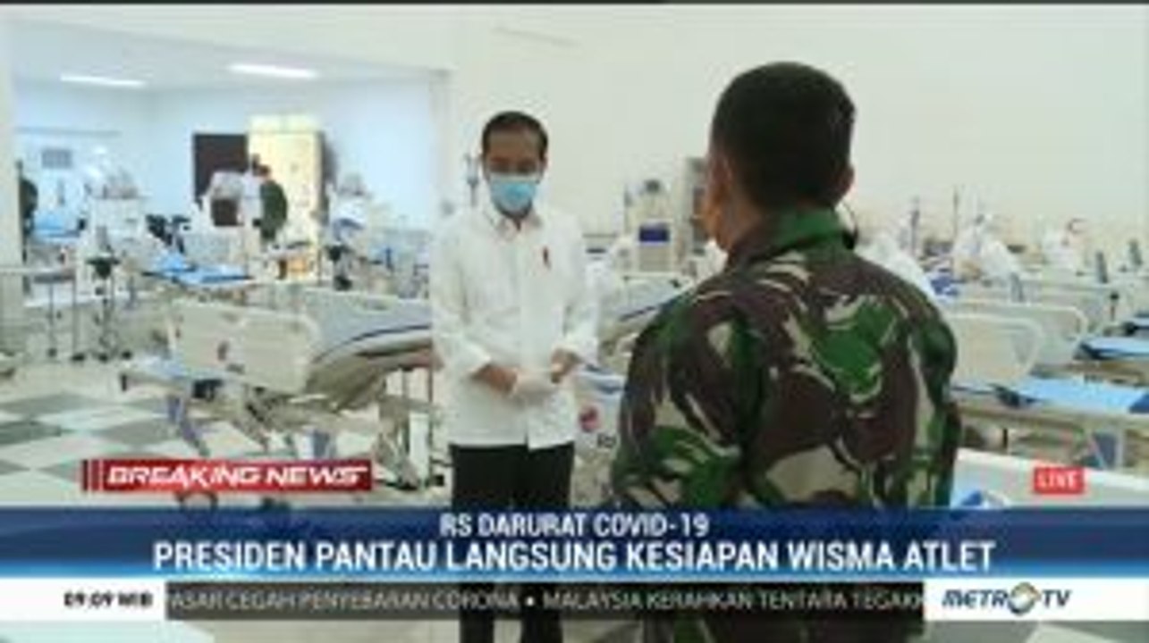 Presiden Pantau Kesiapan RS Darurat Covid-19 di Wisma Atlet