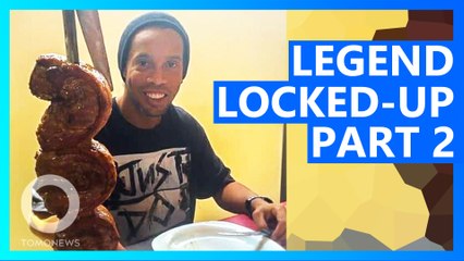 Ronaldinho celebrates his 40th with a prison BBQ