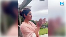 Watch, Priyanka Chopra joins Janta curfew from USA, cheers from her balcony