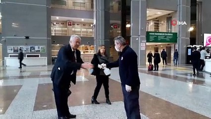 İstanbul Adliyesi’nde ateş ölçerli korona virüs önlemi