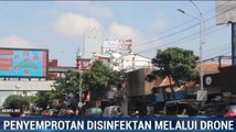 Pemkot Surabaya Semprotkan Disinfektan Pakai Drone