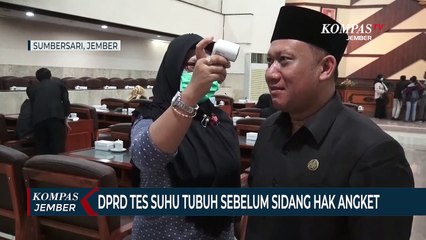 Anggota DPRD Tes Suhu Tubuh Sebelum Sidang Hak Angket