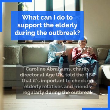 Coronavirus - This is how you can help your elderly relatives and friends during the coronavirus outbreak