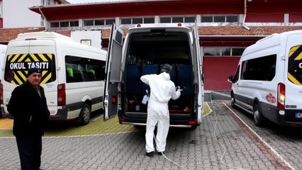 Okul bahçesi araç dezenfeksiyon merkezi oldu - KIRŞEHİR