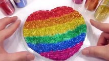Mixing Slime Glitter Heart Kids Play And Learn Colors Water Clay Surprise Eggs Toys For Kids