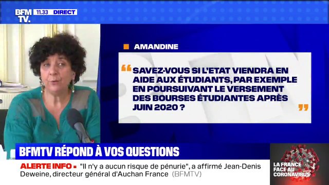 Confinement: L'ensemble des bourses sur critères sociaux continuent à être versées aux étudiants , affirme Frédérique Vidal