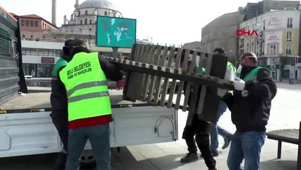 Bolu'da banklar kaldırıldı