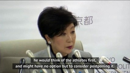 Tokyo governor backs PM's possible postponement of Olympics