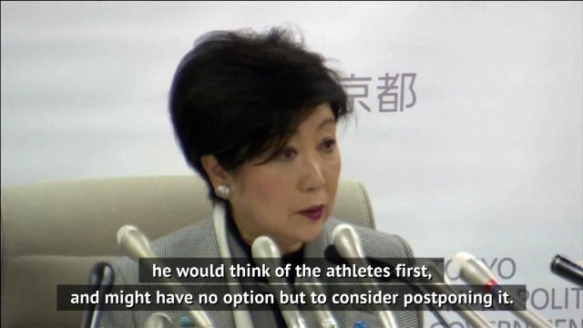 Tokyo governor backs PM's possible postponement of Olympics