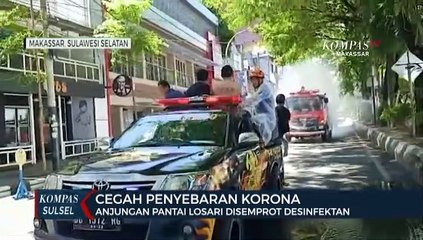 Penyemprotan Anjungan Pantai Losari