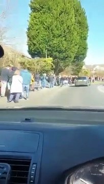 Queues outside Tesco, in St Leonards
