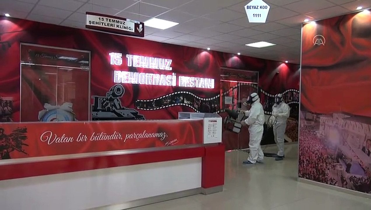 Üniversite hastanesi dezenfekte edildi - SİVAS