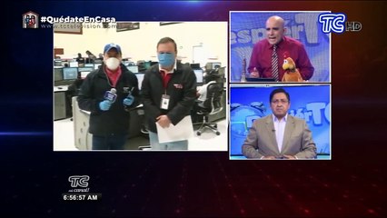 Reportero de TC Televisi´´ón se arrodilla y pide que no salgan de casa