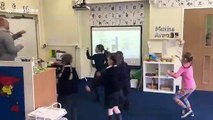 UK primary school students and teachers join in during virtual PE lessons