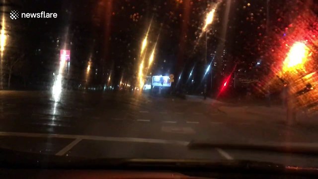 Empty Sarajevo streets after COVID-19 curfew introduced in Bosnia and Herzegovina