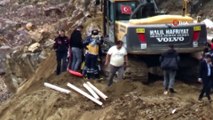 Toprak kayması sonucu 1 işçi yaralandı