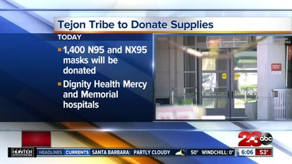 Tejon Tribe donating supplies