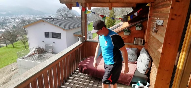 Jonas Müller beim Training