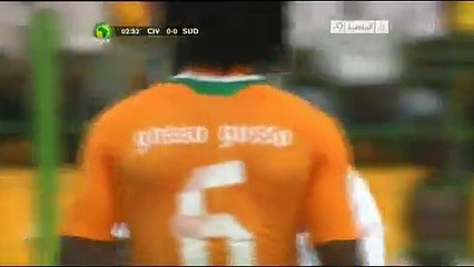 الشوط الاول مباراة الكوديفوار و السودان 1-0 كاس افريقيا 2012