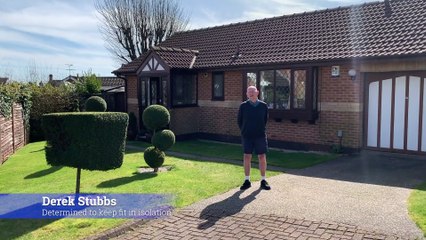 82-year-old Derek's daily driveway workouts in isolation