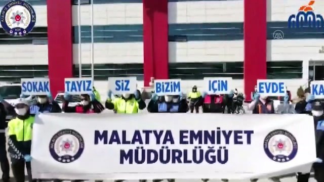 Malatya Emniyet Müdürlüğü koronavirüse dikkat çekmek için klip hazırladı