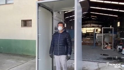 Metálicas Íscar pide apoyo para desarrollar una cabina desinfectante
