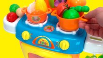 Learn Food Names with a Toy Kitchen Playset and Velcro Foods-