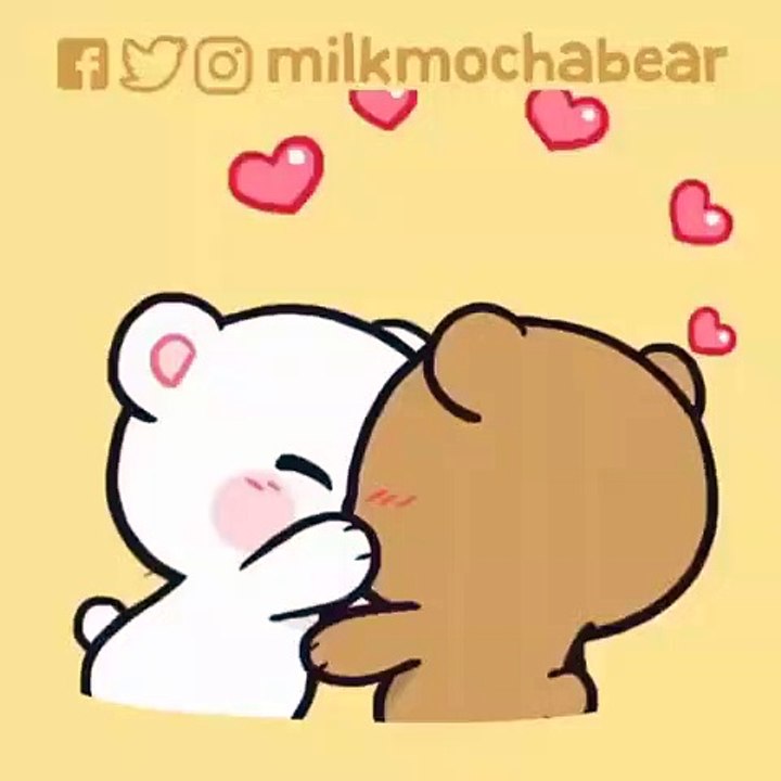 Mocha Bear kissing Milk Bear