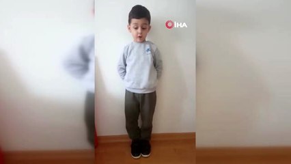 Sağlık personeli çocuklarından vatandaşlara 'Evde Kal' uyarısı