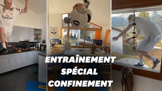 Pendant le confinement, le skieur Andri Ragettli transforme sa maison en parcours d'obstacles