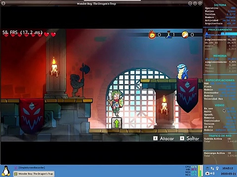 WonderBoy The Dragon's Trap [Liñux]