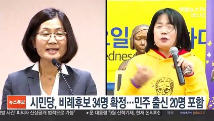 시민당, 권인숙 등 비례후보 34명 확정…민주 출신 20명 포함