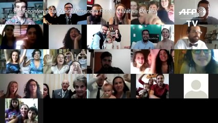 Amor y cuarentena: pareja argentina celebró boda virtual