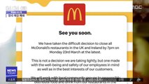 [이슈톡] 맥도날드, 영국·아일랜드 영업 중단