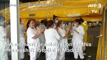 Coronavirus: First patient recovers from new coronavirus leaves makeshift Madrid facility