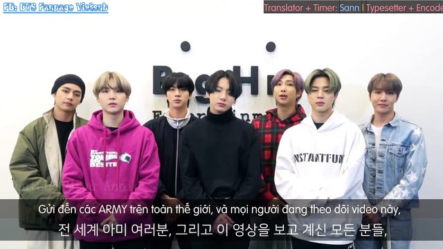 [VIETSUB] Thông điệp cổ vũ toàn quốc phòng chống Corona của BTS (방탄소년단)