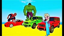 Learn Color With Cars Racing in Spiderman 3D Cartoon for Kids - Learn Color With Superheroes Cartoon