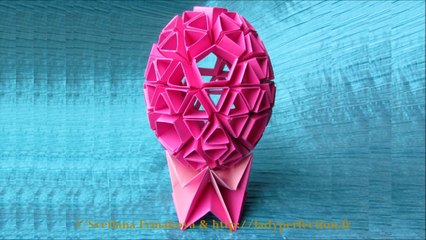 Origami modulaire-kusudama :  Œuf de Pâques ⛪ (Heinz Strobl)