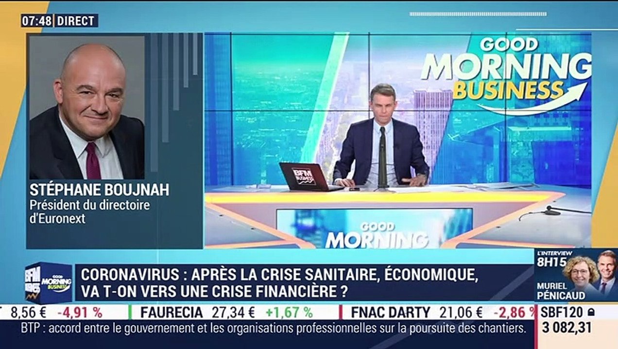 Stéphane Boujnah (Euronext): Va-t-on vers une crise financière après la crise sanitaire ? - 24/03