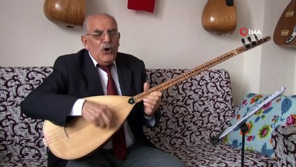 Aşık Veysel’in soyundan gelen halk ozanı 'Korona’yı sazına taşıdı