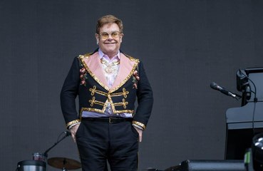 Sir Elton John enjoying family time