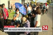 Argentinos varados en Perú regresan a su país