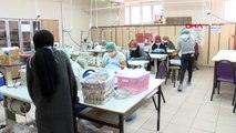 Tokat'ta meslek liseliler maske üretimine başladı