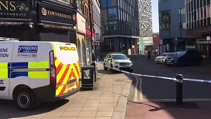 Police incident on Charles Street in Sheffield.