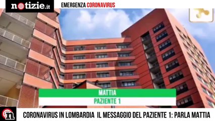 Coronavirus, parla Mattia il paziente uno ricoverato a Codogno | Notizie.it